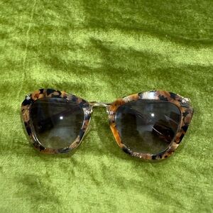 MIU MIU LEOPARD PRINT SUNGLASSES